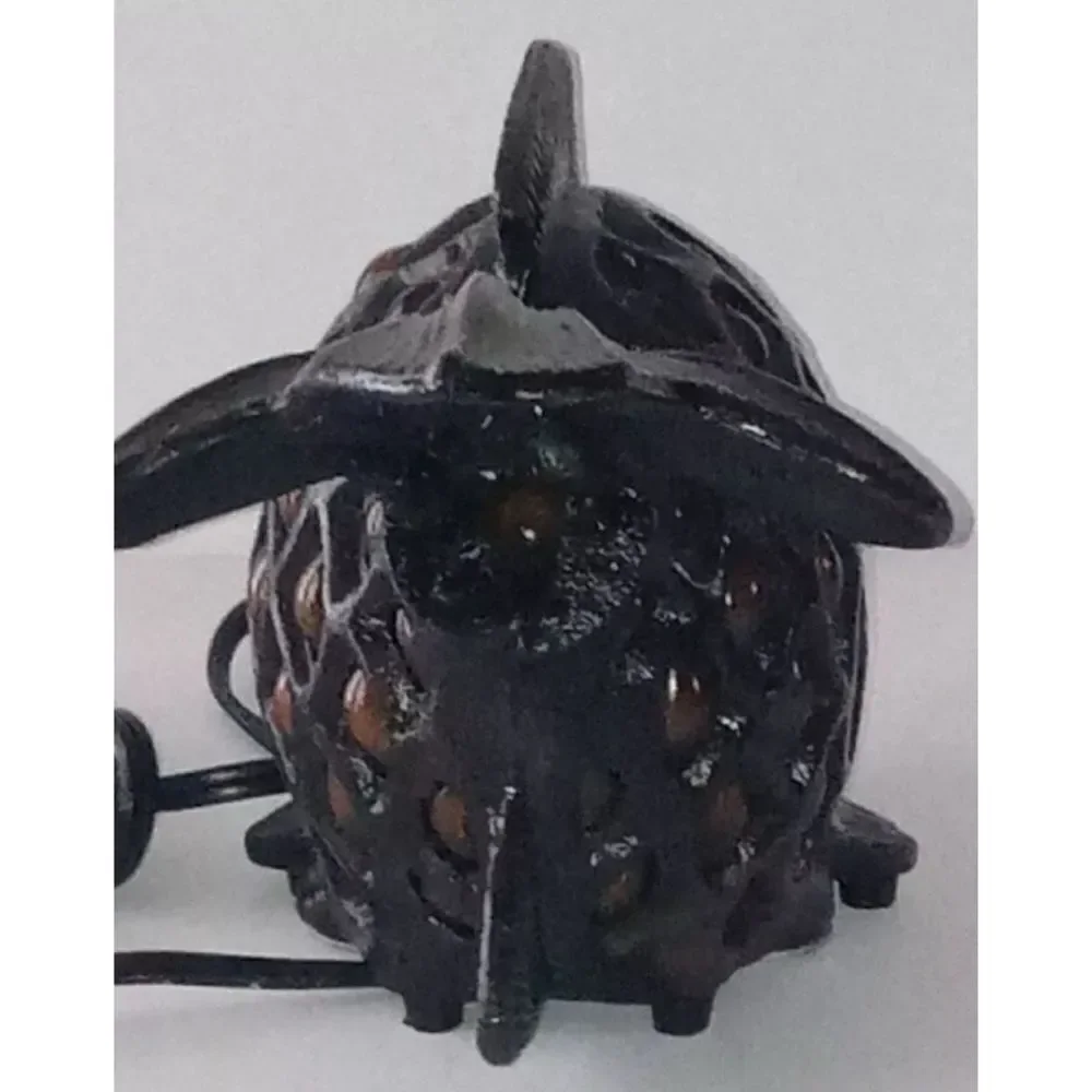 Vintage Stratford Collection Captured Blown Glass Cast Iron Goldfish  Lamp